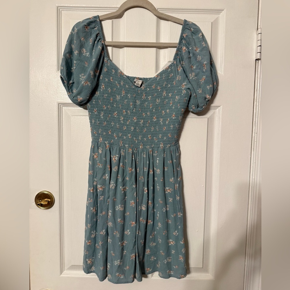 American Eagle Outfitters Blue Floral Mini Dress